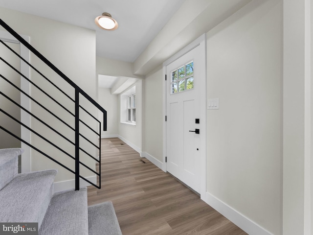 103 Hillcrest Ln, Willingboro, NJ 08046 - foyer with stairway and light wood finished floors