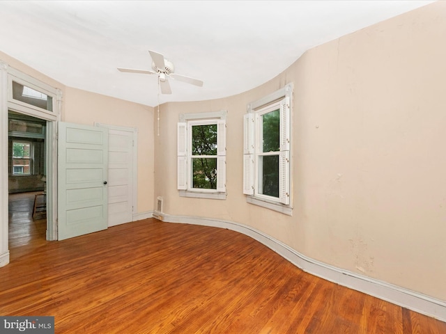 2700 Saint Paul St, Baltimore, MD 21218 - unfurnished room with wood finished floors and ceiling fan