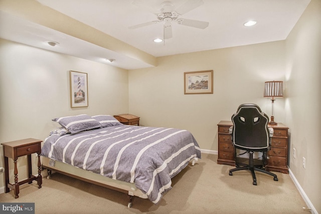 43076 Stonecottage Pl, Ashburn, VA 20147 - carpeted bedroom with a ceiling fan and recessed lighting