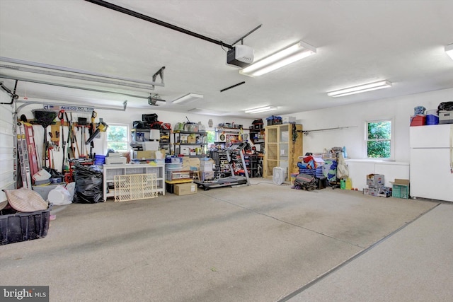2540 Stoney Point Rd, East Berlin, PA 17316 - garage with freestanding refrigerator and a garage door opener