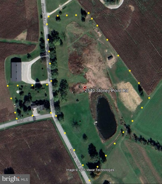 2540 Stoney Point Rd, East Berlin, PA 17316 - aerial view of property's location with property boundaries highlighted