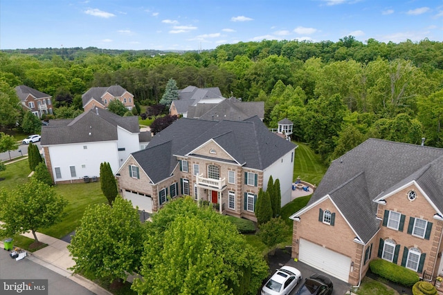 43146 Scenic Creek Way, Leesburg, VA 20176 - aerial perspective of suburban area featuring a forest