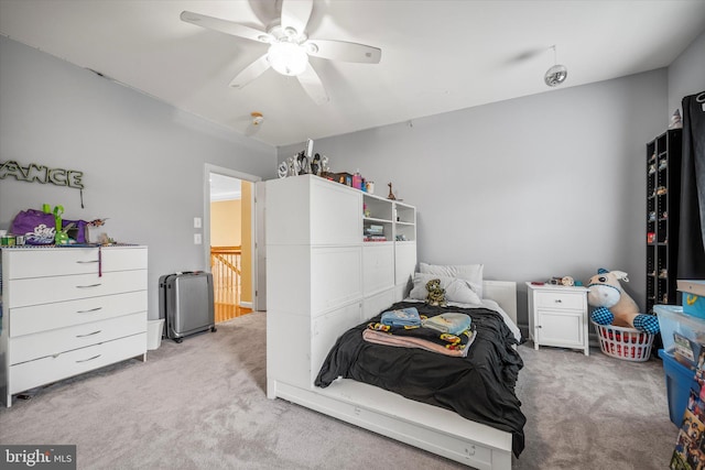 43146 Scenic Creek Way, Leesburg, VA 20176 - bedroom featuring light colored carpet and a ceiling fan