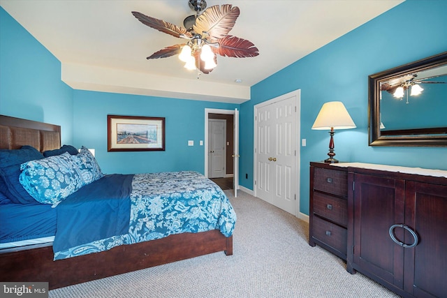 43146 Scenic Creek Way, Leesburg, VA 20176 - bedroom with light carpet and a ceiling fan