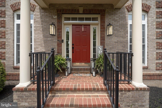 43146 Scenic Creek Way, Leesburg, VA 20176 - property entrance featuring brick siding