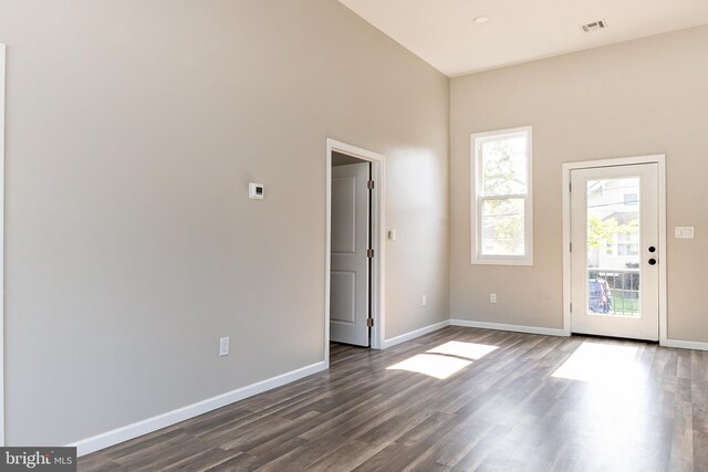 301 Nicholson Rd, Gloucester City, NJ 08030 - empty room with baseboards and dark wood-style flooring