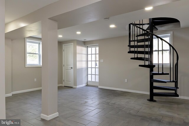 301 Nicholson Rd, Gloucester City, NJ 08030 - below grade area featuring stairway and recessed lighting
