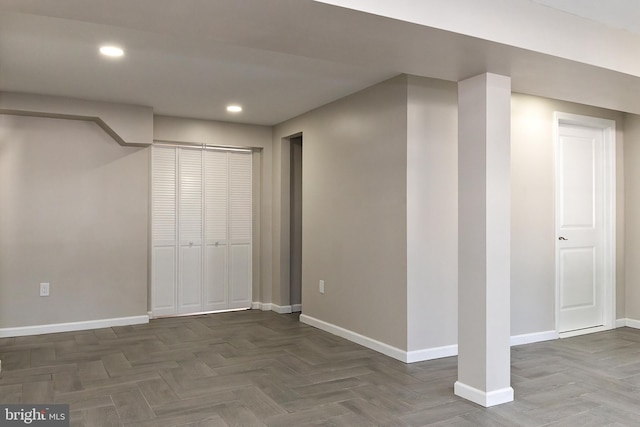 301 Nicholson Rd, Gloucester City, NJ 08030 - below grade area with baseboards and recessed lighting