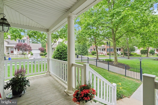 176 Windgate Dr, Chester Springs, PA 19425 - porch featuring a residential view and a yard