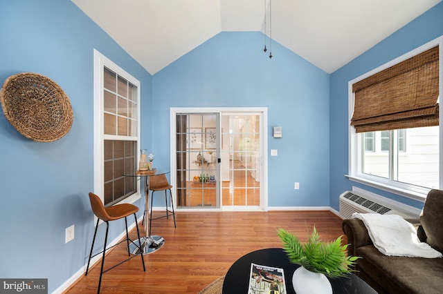 1201 Preserve Ln, Fredericksburg, VA 22401 - living room featuring wood finished floors and vaulted ceiling
