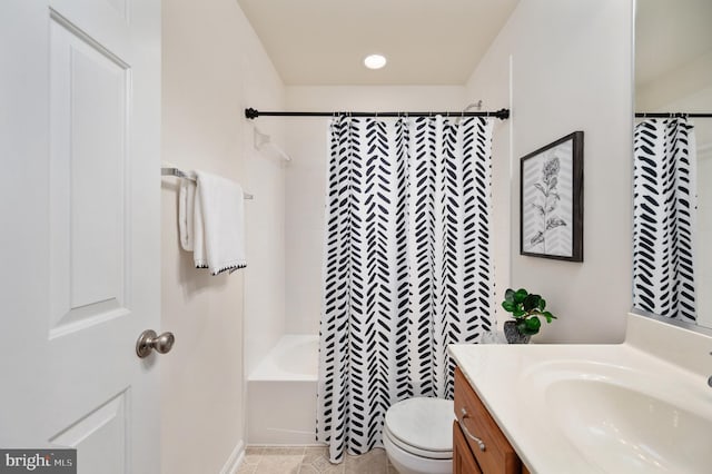 1201 Preserve Ln, Fredericksburg, VA 22401 - full bath featuring vanity, shower / bath combination with curtain, and tile patterned flooring