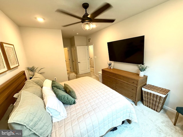 23245 Milltown Knoll Sq Unit 103, Ashburn, VA 20148 - carpeted bedroom with baseboards and a ceiling fan