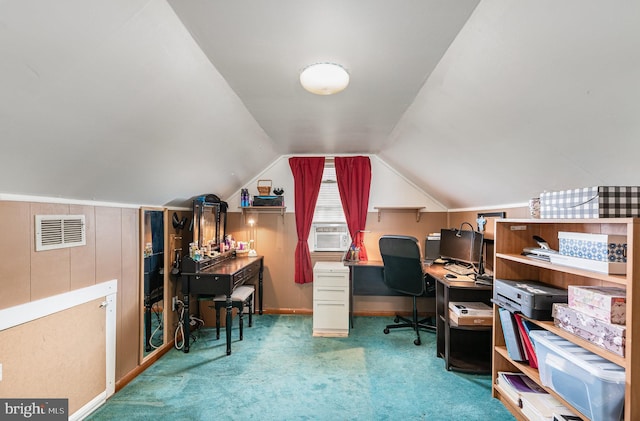 1815 Belle Ave, Dundalk, MD 21222 - carpeted office space featuring cooling unit and lofted ceiling