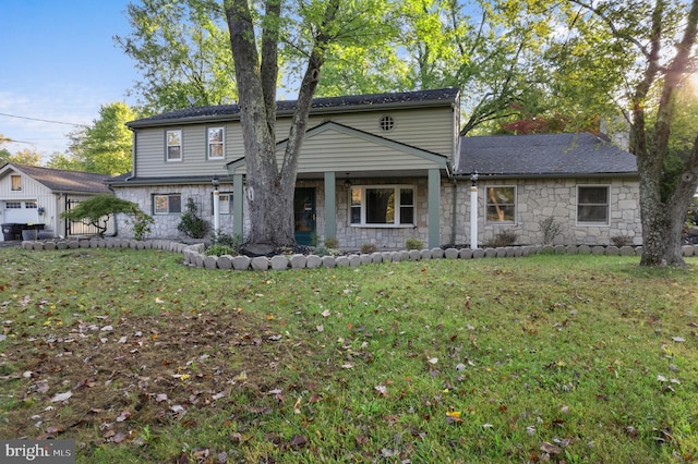 2965 Upper Ridge Rd, Pennsburg, PA 18073 - traditional home with stone siding and a front yard