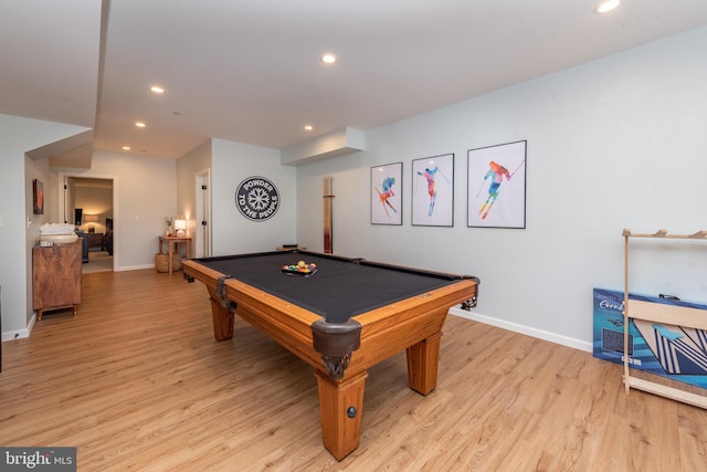 130 Wisp Adventure Rd, Mc Henry, MD 21541 - rec room featuring light wood-type flooring, recessed lighting, and billiards table