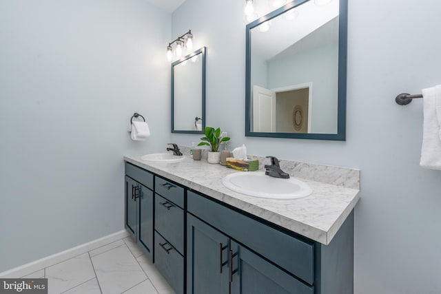 130 Wisp Adventure Rd, Mc Henry, MD 21541 - full bath with double vanity and marble finish floors