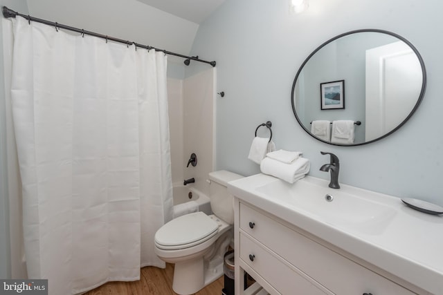 130 Wisp Adventure Rd, Mc Henry, MD 21541 - full bathroom with wood finished floors, vanity, and shower / bath combo