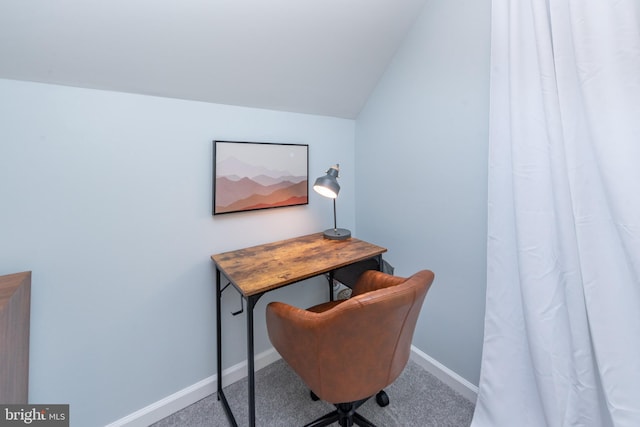 130 Wisp Adventure Rd, Mc Henry, MD 21541 - office with lofted ceiling and carpet floors
