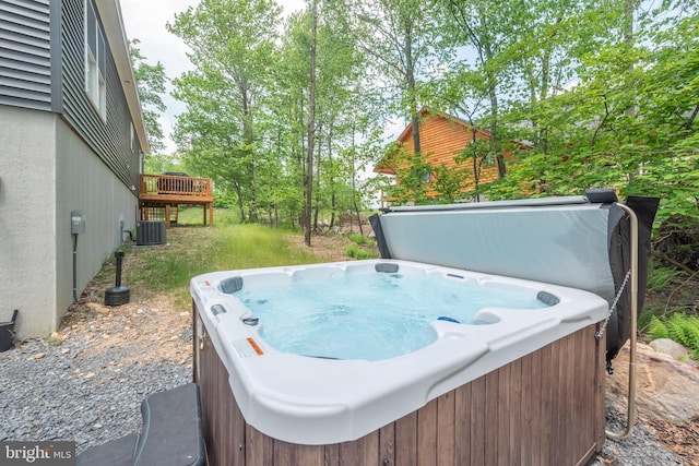 130 Wisp Adventure Rd, Mc Henry, MD 21541 - view of yard featuring a hot tub and a deck