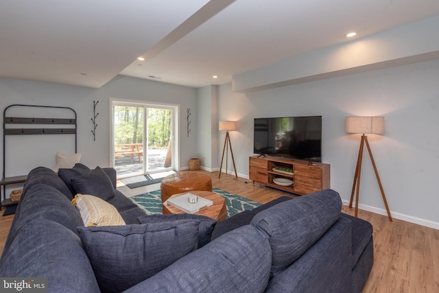 130 Wisp Adventure Rd, Mc Henry, MD 21541 - living area featuring light wood finished floors and recessed lighting