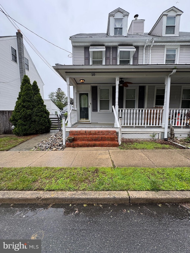10 Chestnut St, Lumberton, NJ 08048 - townhome / multi-family property with covered porch