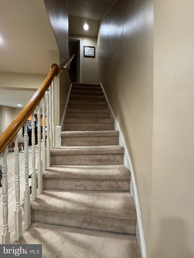 10 Chestnut St, Lumberton, NJ 08048 - stairs with carpet floors and baseboards