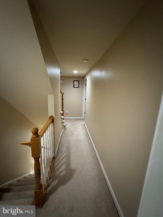 10 Chestnut St, Lumberton, NJ 08048 - hallway with carpet floors, an upstairs landing, and recessed lighting