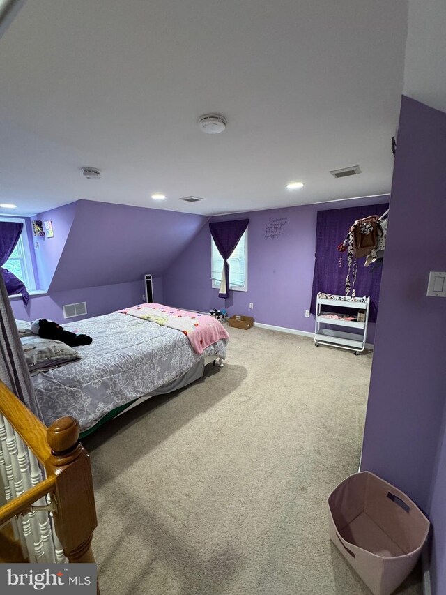 10 Chestnut St, Lumberton, NJ 08048 - carpeted bedroom featuring lofted ceiling and recessed lighting