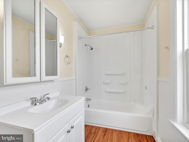 3 S Pine St, Middletown, PA 17057 - full bathroom with vanity, tub / shower combination, and wood finished floors