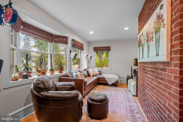 201 Locust St, Moorestown, NJ 08057 - living room featuring wood finished floors and recessed lighting