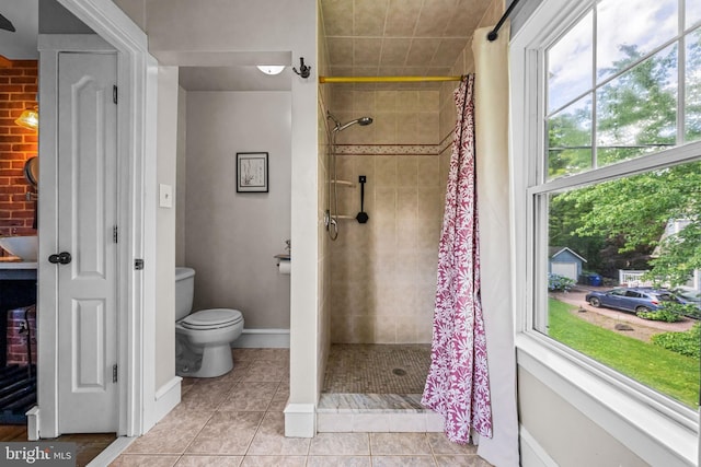 201 Locust St, Moorestown, NJ 08057 - full bath featuring a tile shower and tile patterned flooring