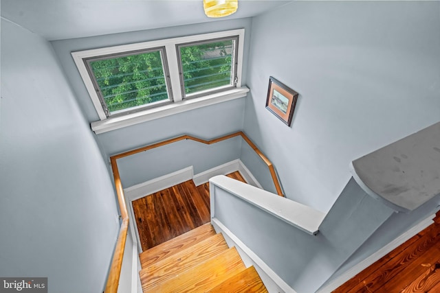 201 Locust St, Moorestown, NJ 08057 - stairway featuring baseboards