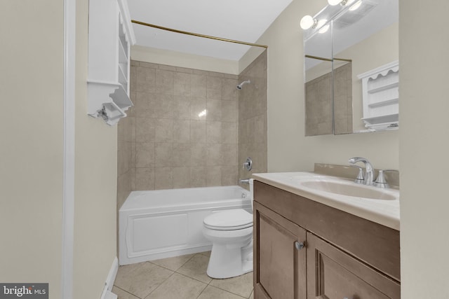 8000 Dellwood Ave, Glenarden, MD 20706 - bathroom featuring tile patterned floors, vanity, and shower / tub combination