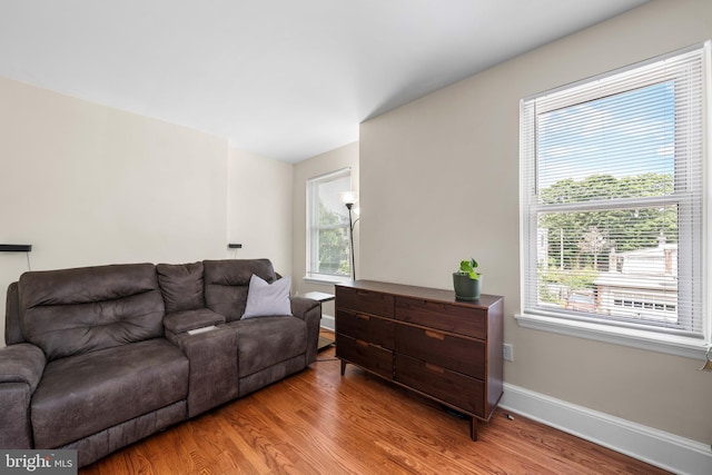 1002 W 9th St, Wilmington, DE 19806 - living room featuring light wood-style flooring and baseboards