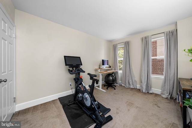 1002 W 9th St, Wilmington, DE 19806 - workout area featuring baseboards and carpet flooring