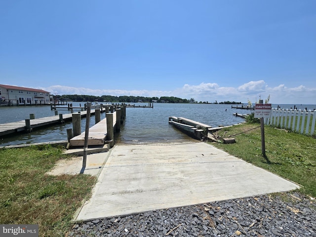 14722 Banks Odee Rd, Newburg, MD 20664 - dock area with a boat ramp and a water view