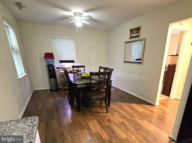 14722 Banks Odee Rd, Newburg, MD 20664 - dining room featuring wood finished floors and ceiling fan