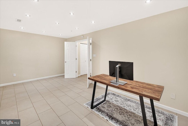 13102 Alpine Dr Unit 2502, Germantown, MD 20874 - unfurnished office featuring recessed lighting and light tile patterned floors