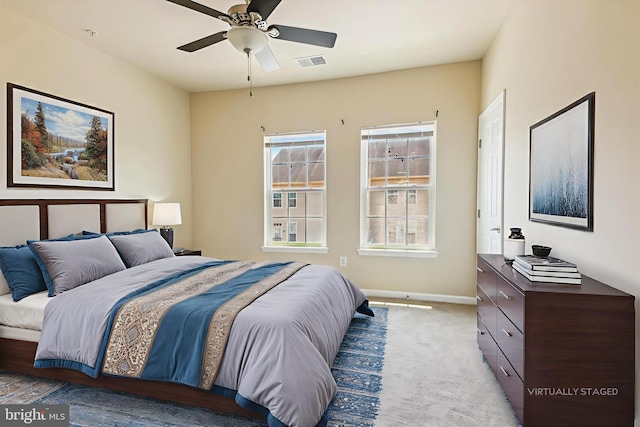 7226 Abbey Rd, Elkridge, MD 21075 - bedroom with carpet and ceiling fan