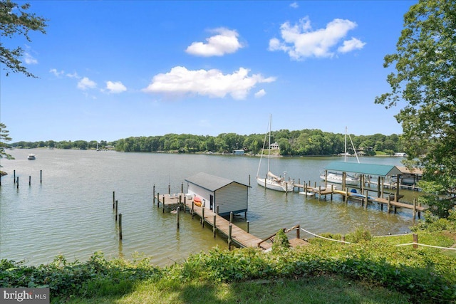 194 Harbor Dr, Lusby, MD 20657 - dock area with a water view and boat lift