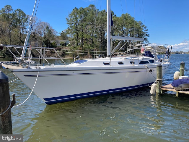 194 Harbor Dr, Lusby, MD 20657 - dock featuring a water view