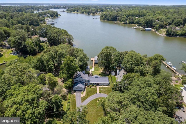 194 Harbor Dr, Lusby, MD 20657 - view of property location with a large body of water and a forest