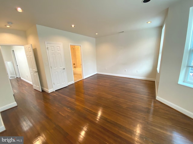 75 New York Ave NW, Washington, DC 20001 - unfurnished room featuring dark wood-style flooring and recessed lighting
