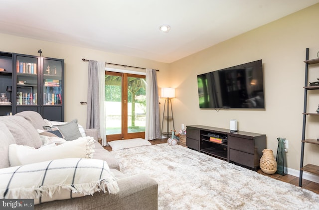6444 Duhollow Rd, Warrenton, VA 20187 - living room featuring wood finished floors and baseboards