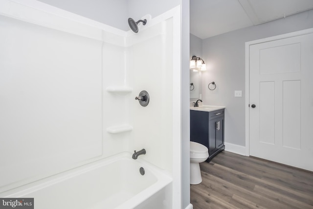 511 E Green St, Oakland, MD 21550 - bathroom with vanity,  shower combination, and wood finished floors