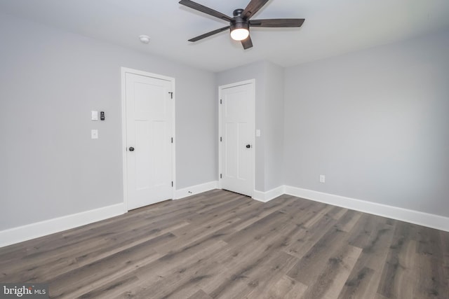 511 E Green St, Oakland, MD 21550 - unfurnished bedroom featuring wood finished floors and a ceiling fan
