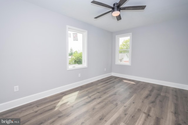 511 E Green St, Oakland, MD 21550 - empty room featuring wood finished floors and ceiling fan