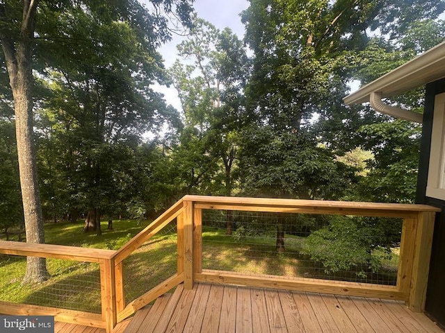 556 Trapper Ridge Ln, Hedgesville, WV 25427 - wooden terrace featuring view of scattered trees