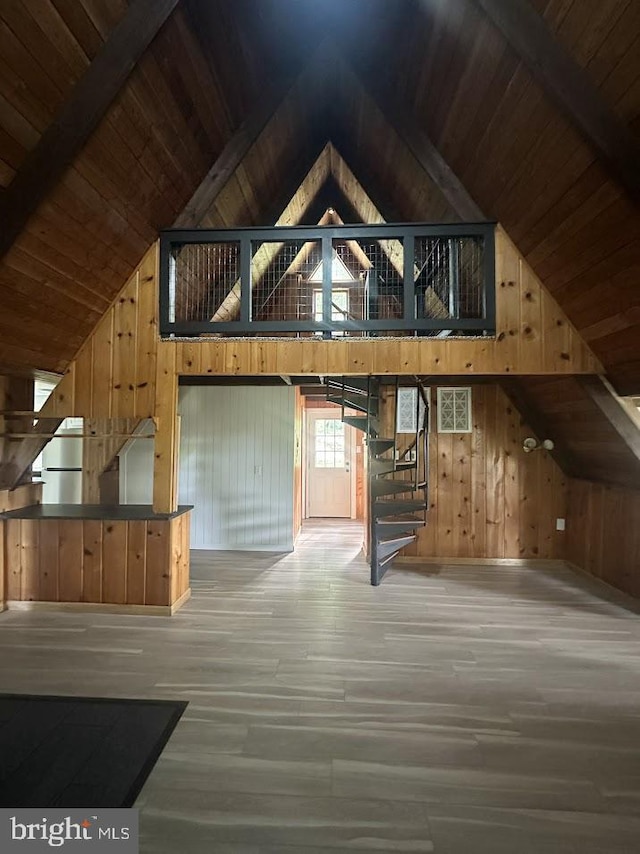 556 Trapper Ridge Ln, Hedgesville, WV 25427 - bonus room with wood ceiling, wooden walls, and wood finished floors