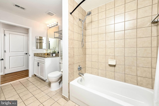 1111 25th St NW Unit 521, Washington, DC 20037 - bathroom with vanity, shower / bathtub combination, and tile patterned floors